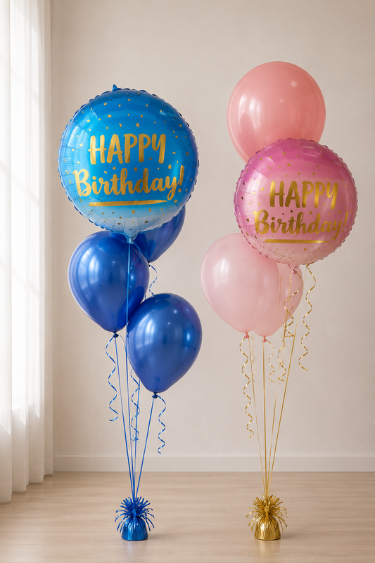 Metallic Balloon + Latex Balloons