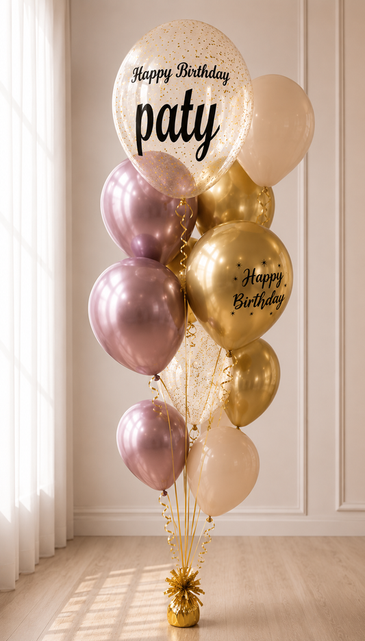 Personalized Crystal Balloon Bouquet